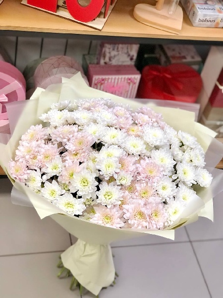АКЦИЯ. Букет "Спящая красавица" 25 хризантем