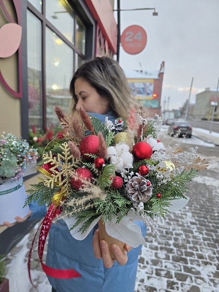  Зимний комплимент с нобилисом в стаканчике 