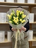 Букет из 25 классических лимонных тюльпанов