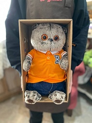 Мягкая игрушка "Басик в джинсах и футболке поло" 30 см Ks30-214