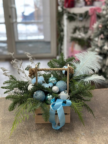 Интерьерная композиция с нобилисом "Дух Рождества"