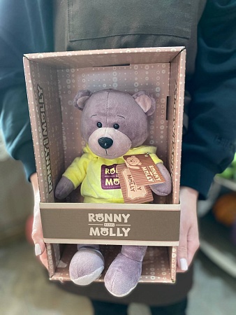 Мягкая игрушка "Мишка Ронни в толстовке с логотипом" 21см RM-R005-21