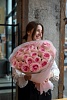 Букет из розовых роз "Мармелад"