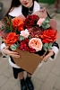 Букет с французскими розами "Взрывная страсть"