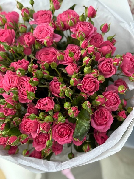 АКЦИЯ. Букет из 9 кустовых роз "Пинк деменшн"