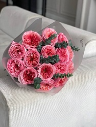 Букет из 15 пионовидных роз "Для любимой"