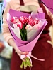 Букет из 15 розовых пионовидных тюльпанов