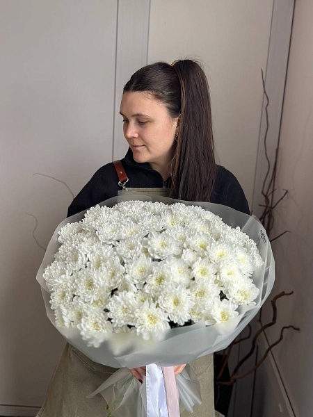 АКЦИЯ. Букет из 15 кустовых хризантем "Алтай" (250₽/шт)