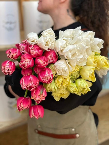 Пионовидный тюльпан микс