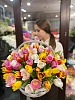 корзина из 101 тюльпана