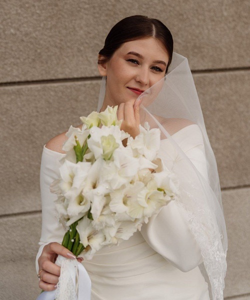 Сезонный букет невесты с гладиолусами №59
