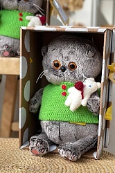 Мягкая игрушка Басик Baby в жилете с игрушкой, 20 см, вB-110 