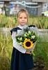 Букет с подсолнухом "Колючка"