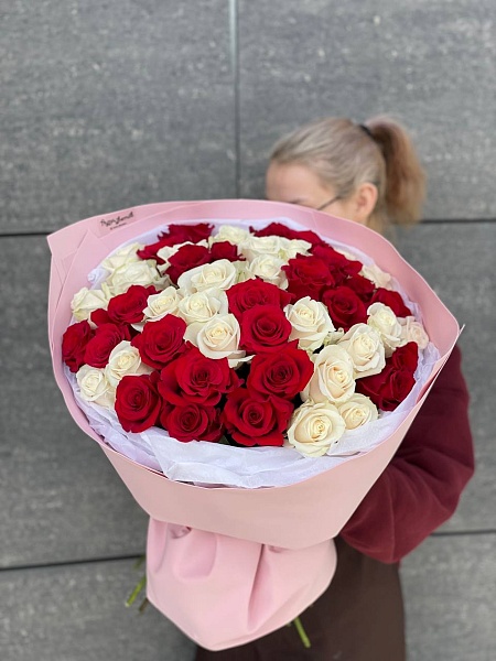 Букет из 45 роз "Красотка"
