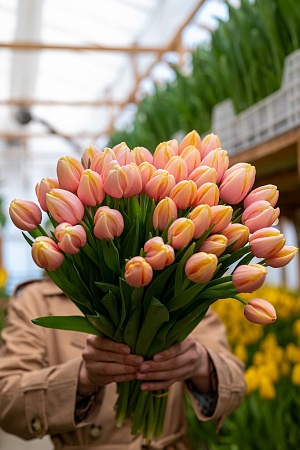 Тюльпан классический лососевый "Mango Charm"