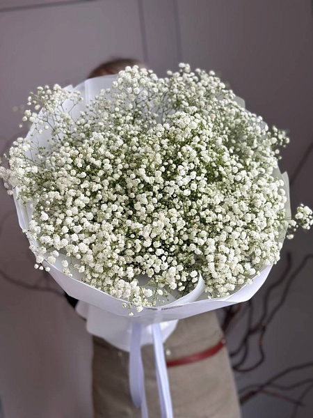 Букет из белых гипсофил "Чистая душа"