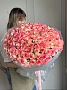 АКЦИЯ. Букет из 101 розовой Российской розы "Розовое счастье" (110₽/шт)