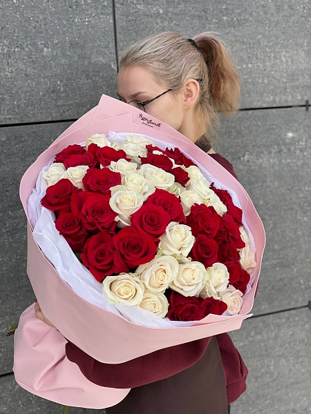 Букет из 45 роз "Красотка"