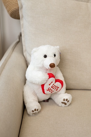 Мягкая игрушка "Медведь белый с сердцем 23 см MT - SUT072005 - 23"