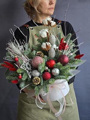 Композиция из нобилиса "Рождественский шепот"