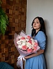 Букет из гвоздик и хризантем "Розовенький"