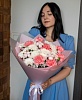 Букет из гвоздик и хризантем "Розовенький"