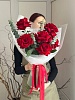 Букет из 7 красных французских роз "Купидон S" на 14 февраля