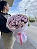Монобукет из сиреневых хризантем сантини "Лавандовый плед"