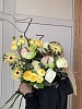 Сборный летний букет с антуриумом и герберами