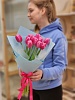 Букет из 11 классических розовых тюльпанов