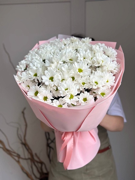 АКЦИЯ. Букет из 15 кустовых хризантем "Нюша" (250₽/шт)